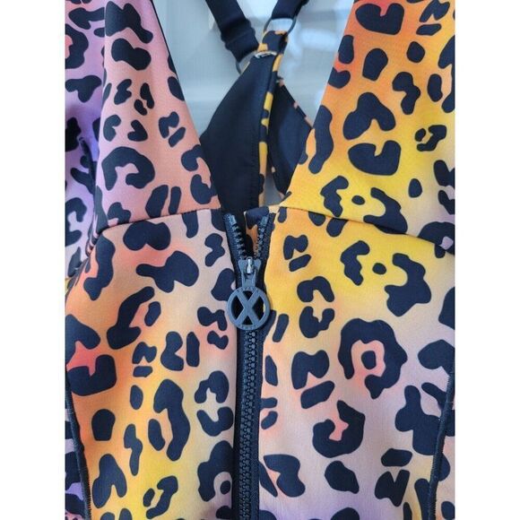 Savage x Fenty Rhianna Hotline rainbow leopard jumpsuit Sz L - Picture 5 of 11